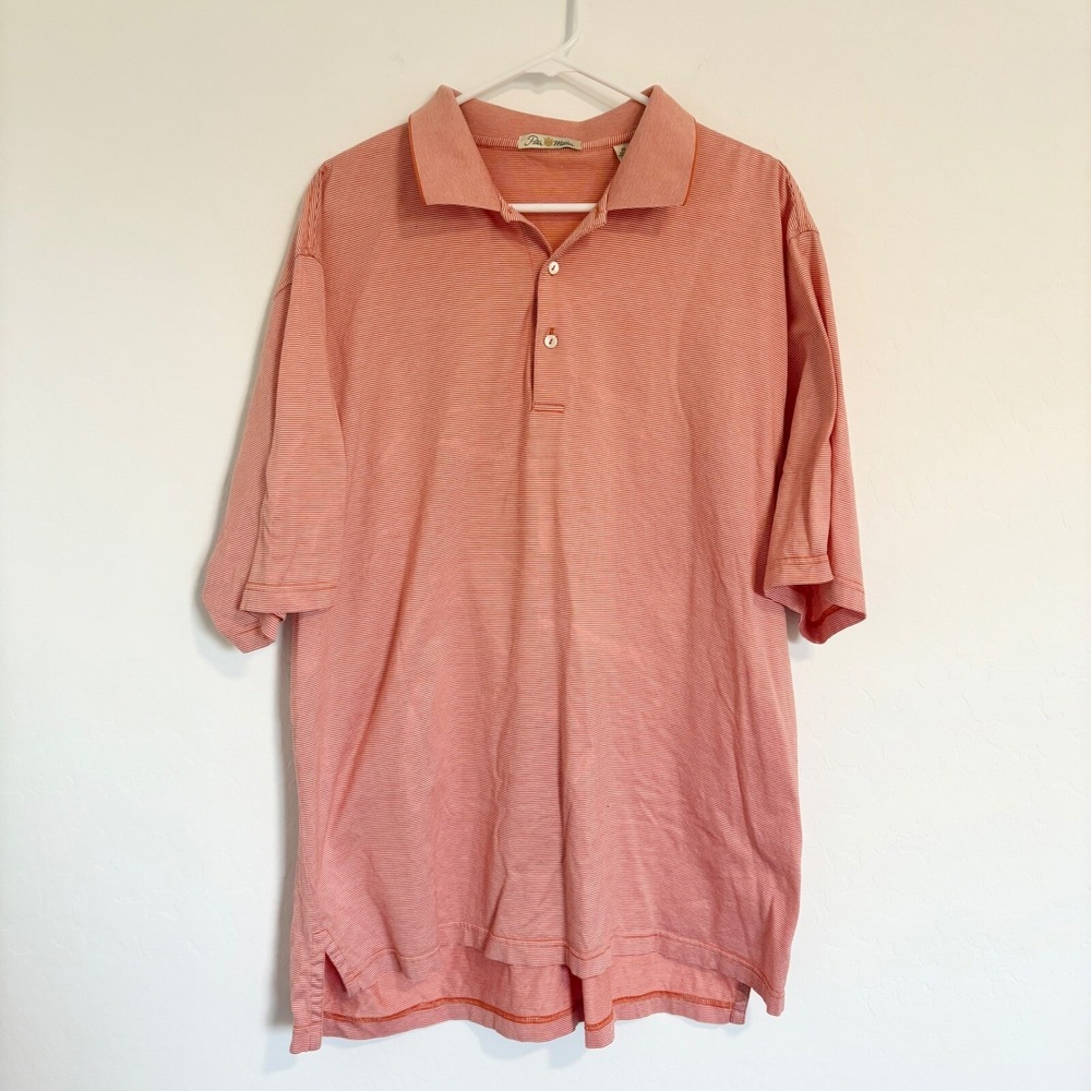Peter Millar Gator‎ Creek Polo Shirt Striped Golf Casual XL